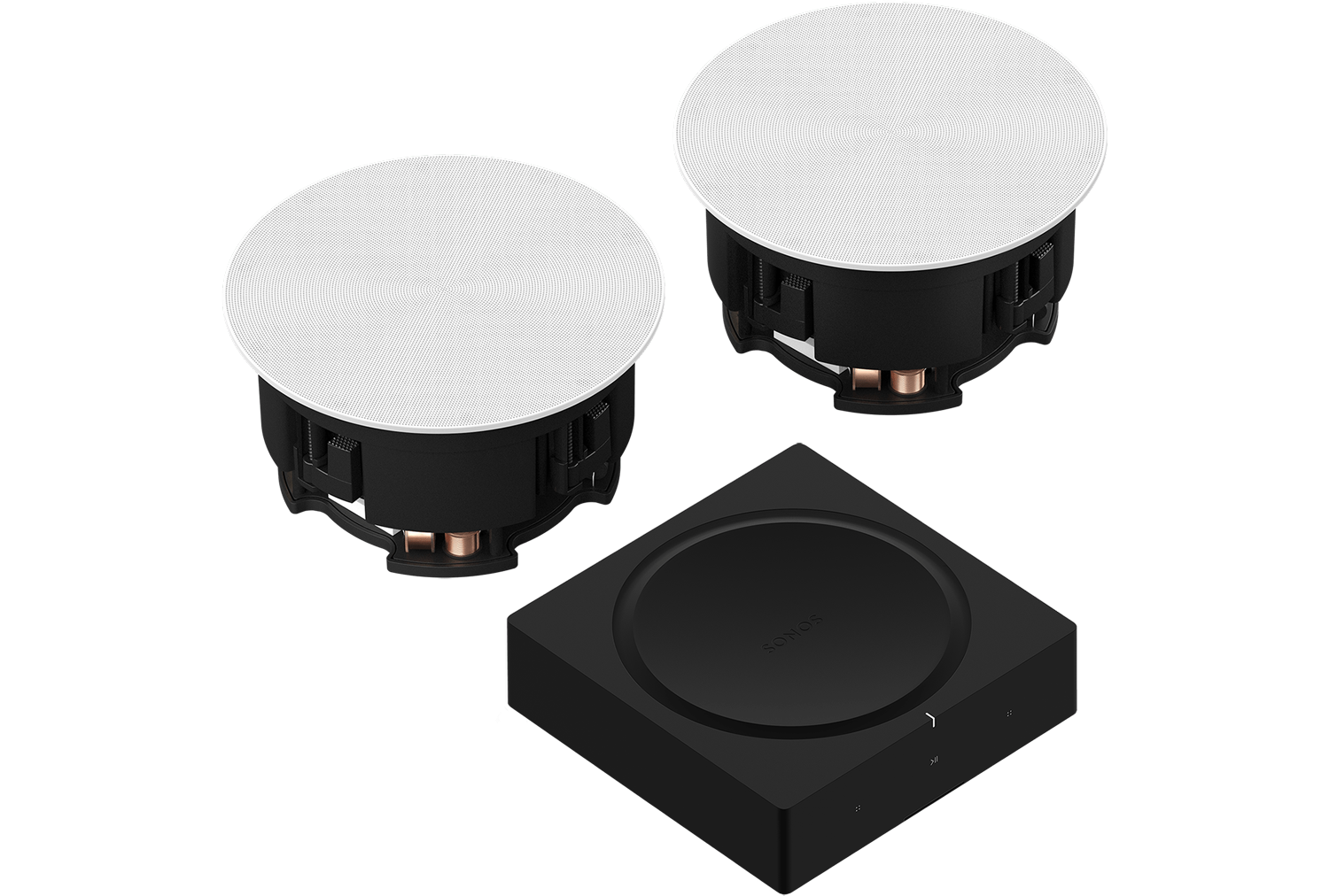 Image of In-ceiling Speakers & Amp Set - Architectural Customizable Grilles Sonos